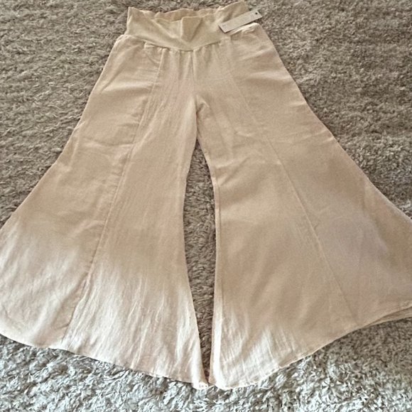 Linen Wide leg Beach pants size L - Picture 1 of 1